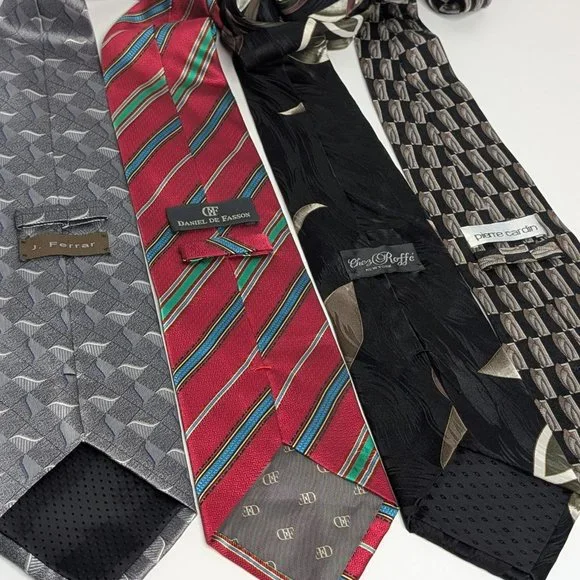 x4 Variety of Neck Ties Pierre Cardin, J. Ferrar and more - Picture 1 of 7